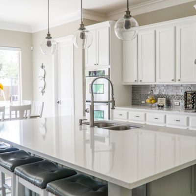 kitchen and dining area
